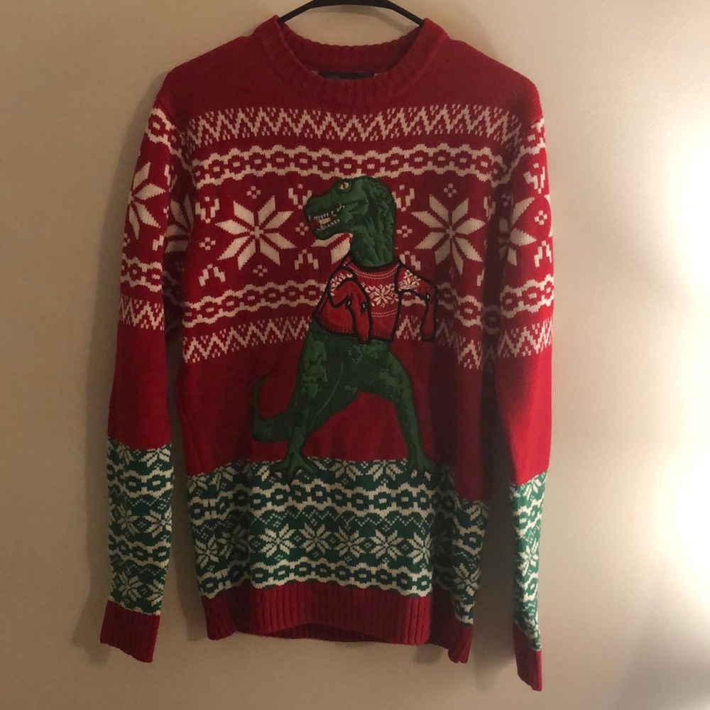 33 Degrees Dinosaur Holiday Sweater